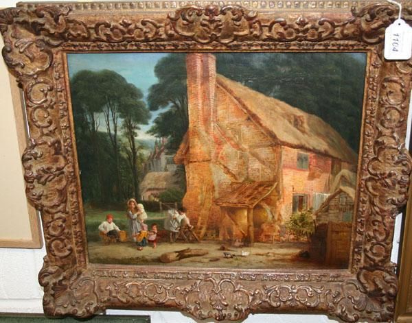 Family Outside Rural Cottage - view 1