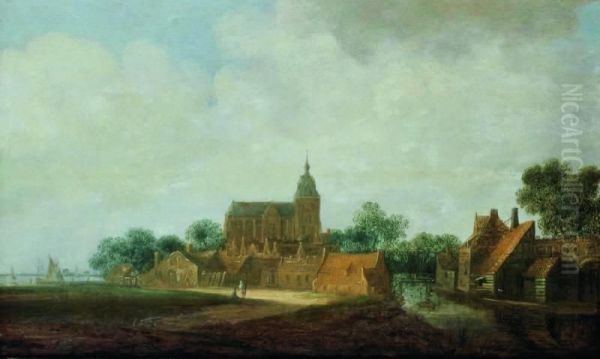 Landschap Met Dorpje En Kerk - view 1
