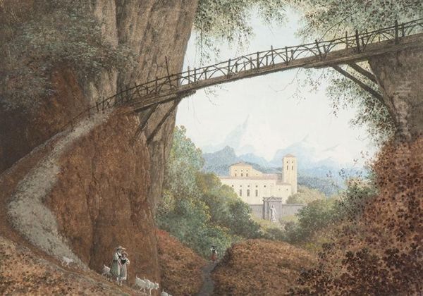 View Of The Palace And Bridge Hontige - view 1
