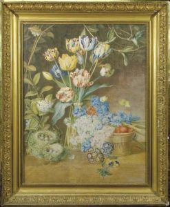 Un Vase De Tulipes Perroquets, De Jacinthes by Henriette Gertruide Knip