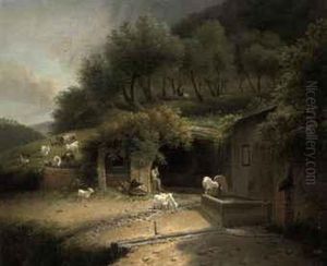 A Goatherd Taking A Rest