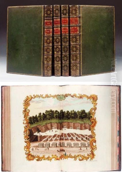 6 Parts In 4 Volumes, Folio (406 X 255mm.), 2 Aquatint Portraits, Engraved Divisional Title To Plates Section In Vol.1, Hand-coloured Double-page Engraved Plate Of A Quarry, 272 Colour-printed And Hand-coloured Engraved Plates, Many Double-page, Contempor - view 1
