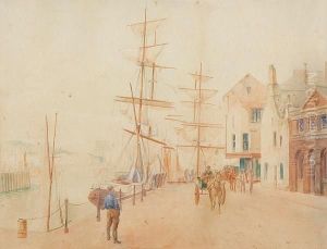 Quayside Scene by Ralph Knott
