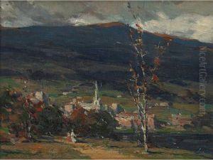 View Of A Village by Farquhar Mcgillivr. Knowles