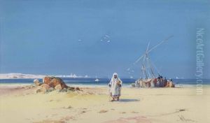 Unloading A Vessel On The Egyptian Coast by William Knox