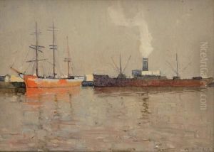 Boats At Port by William Dunn Knox