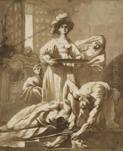 Salome Recevant La Tete De Saint Jean-baptiste by Nikolaus Knupfer