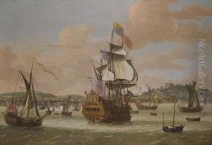 Charles Ii And James, Duke Of York, On Board H.m.s. Triumph, With Three Royal Yachts Off Dover Charles Ii And James, Duke Of York, On Board H.m.s. Triumph, With Three Royal Yachts Off Dover