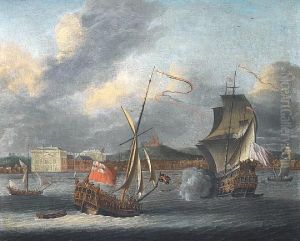 The Arrival Of Queen Mary In The Royal Yacht by Jacob Knyff