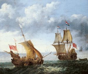 Marine Bei Ruhigem Wetter by Jacob Knyff