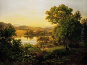 Romantic Landscape With A Lake