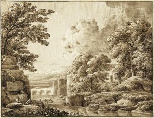 Fluslandschaft Mit Ruinencapriccio