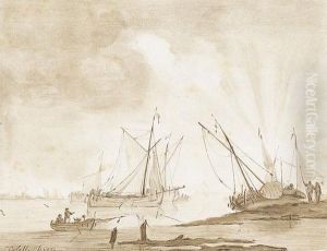 Hollandische Marine. by Hendrik Ii Kobell