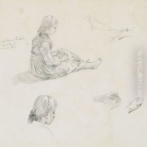 Study Of A Little Girl by Christen Kobke