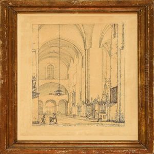 Interior From Arhuscathedral, Denmark by Christen Kobke