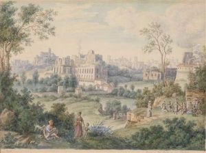 A View From S. Balbina To The Ruins Ofthe Caracalla""""""""s Baths by Joseph Anton Koch