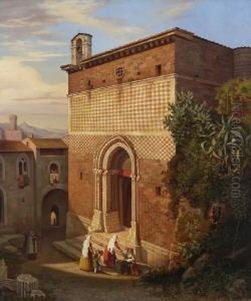 Vor Einer Italienischen Kirche - view 1