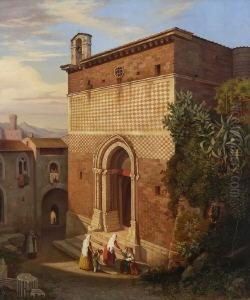 Vor Einer Italienischen
Kirche by August Koch