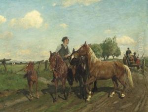 On The Way To The Horse Market by Georg Koch