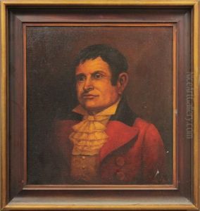 Portrait Of A Man In Red Coat And Ruffled Collar by Georg Karl Koch