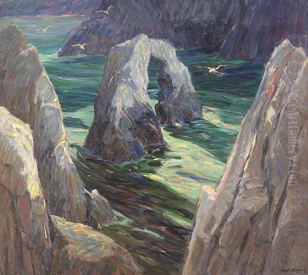 Natural Arch And Coastal Cliffs, Carmel - view 1