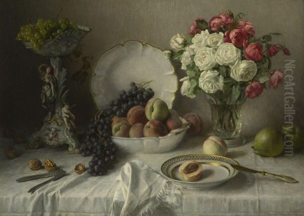 Stillleben Mit Blumen Und Fruchten - view 1