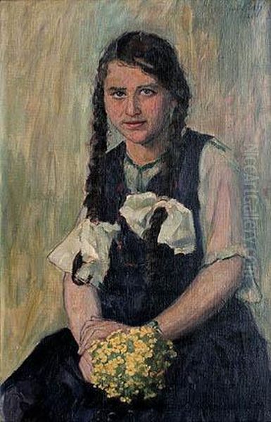 Girl With Plaits - view 1