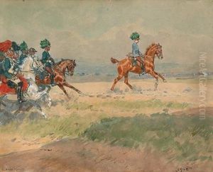 Gouache On Paper by Ludwig Koch