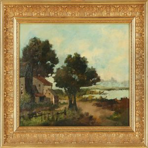 Summer Landscape Withcountry Houses by Theodor Koch