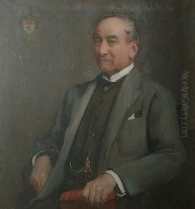Portrait Half Length Of A Gentleman Seated, Holding A Book by Laurence Koe