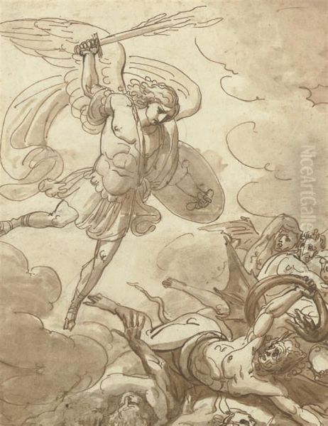 The Archangel Michael Overturning Satan - view 1