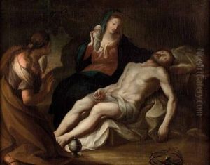 Beweinung Christi Mit Maria Magdalena by Michael Koeck