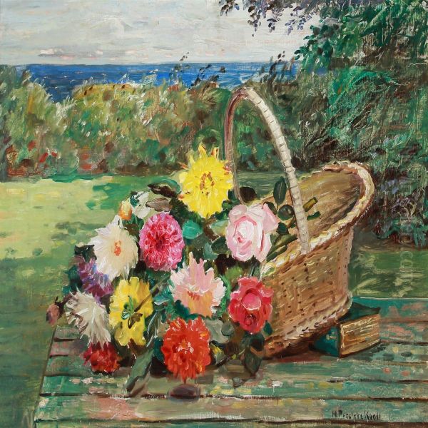 Still Life With Flowers In A Basket - view 1