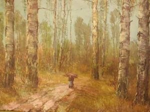 Porteuse De Bois Sur Un Chemin Forstier