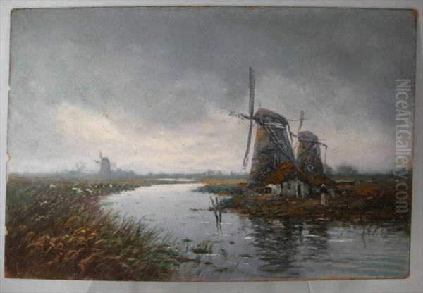 Landscape With Windmill And Figures - view 1