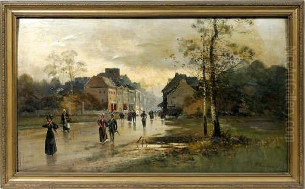 Street Scene In Rain - view 1