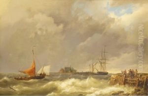 The Harbour,
Edam,
Zuyderszee by Hermanus Koekkoek