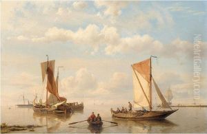 On The Scheldt by Hermanus W. Koekkoek