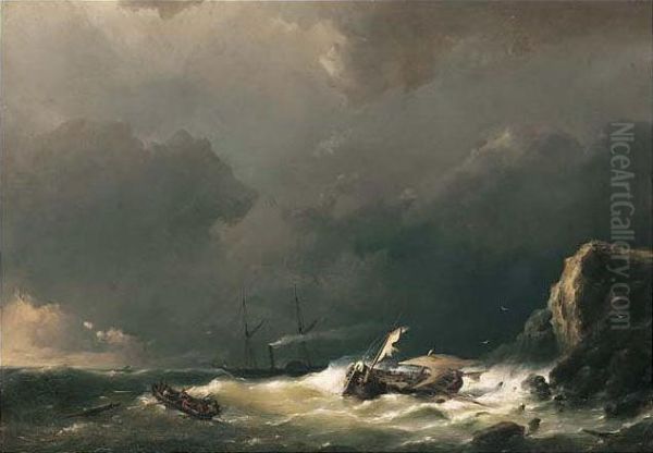 Schepen In De Branding (shipping In The Breakers) - view 1