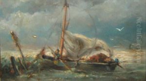 Bateau Sur Mer Trouble by Hermanus Willem Koekkoek