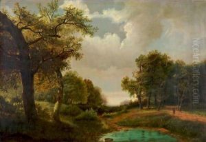 Landscape In Summer With Clouded Sky Landscape In Summer With Clouded Sky