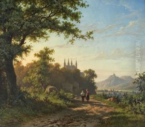 Rheinansicht Mit Blickauf Die Apollinaris-kirche Bei Remagen Und Den Drachenfels Rheinansicht Mit Blickauf Die Apollinaris-kirche Bei Remagen Und Den Drachenfels