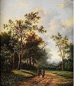 Wanderer Auf Einem Sandigen Weg