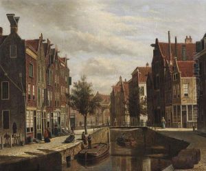 Hollandische Stadtansicht by Willem Koekkoek