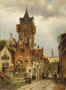A 'capriccio' Town View by Willem Koekkoek