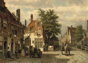 A Busy Street In Summer, Enkhuizen