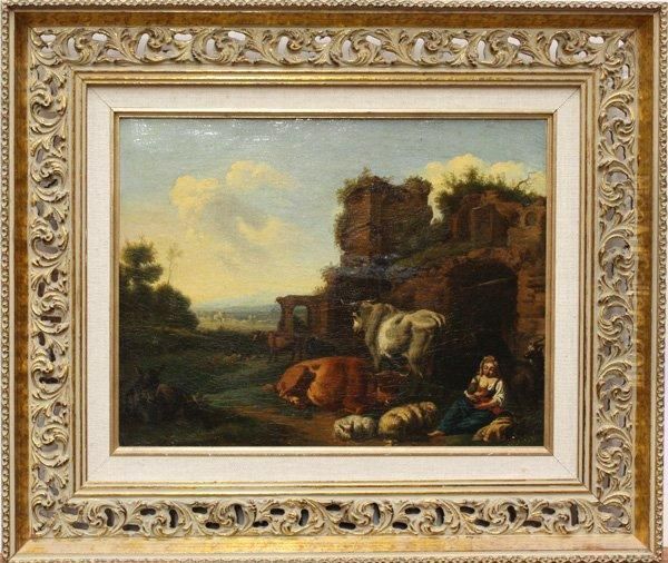 Pastoral Landscape With Ruins - view 1