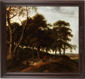 Landskap Med Jaktsallskap by Isaac Koene