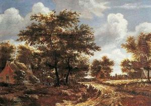 Landschaft Mit Hausern, Bauern Und Schafen. by Isaac Koene