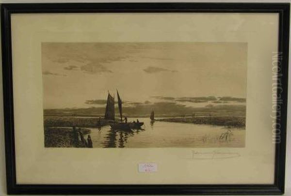 Seenlandschaft Mit Booten - view 1